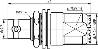 TG Adapter BNC-UHF (F-F)     J01008A0024 