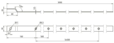 Dehn 860330 AF     AF 30X3.5 V4A ZW 3000 