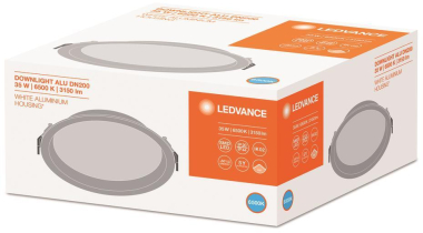 LEDV DL ALU DN200 35W/6500K WT IP44 