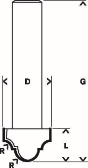 Bosch Profilfräser H 8mm R1   2608628398 