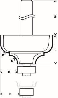 Bosch Profilfräser C 8mm R1   2608628396 
