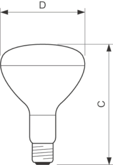 Philips Reflektor R125 IR 375W E27 klar 