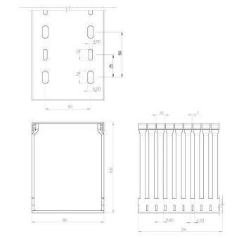 Unex Verdrahtungskanal RAL7035 100.80.88 