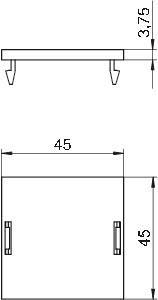 OBO LP 45 Leerplatzabdeckung f.eckige 