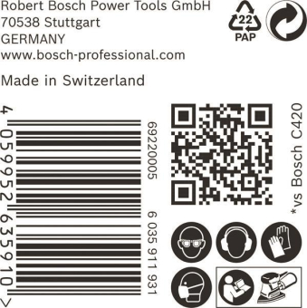 Bosch Schleifpapier EXPERT C470 50 Stück 