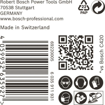 Bosch Schleifpap EXPERT C470 50 Stück 