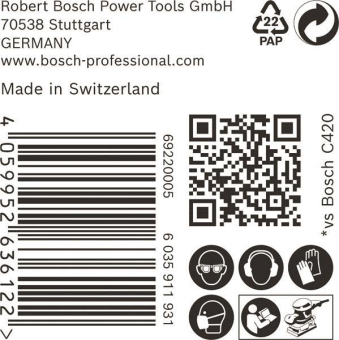 Bosch Schleifpapier EXPERT C470 50 Stück 