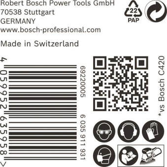 Bosch Schleifpapier EXPERT C470 50 Stück 