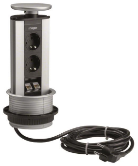 Hager Tischeinbaumodul 2Steck-  G7044LAN 