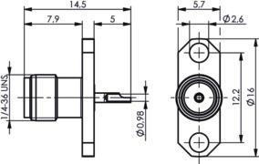 TEGA SMA-Einbaubuchse          100024676 