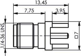 TEGA SMA-Buchse f.LTP 50Ohm Au 100024719 