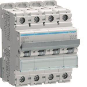 Hager Leitungsschutzschalter 3P+N NCN625 