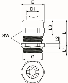 OBO V-TEC VM LM75MS2 Kabelverschraubung 