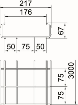 OBO CGR 50 200 A2 C-Gitterrinne 