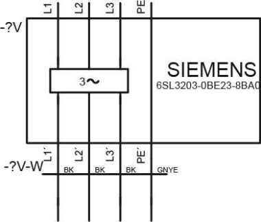 SIEM SINAMICS         6SL3203-0BE23-8BA0 
