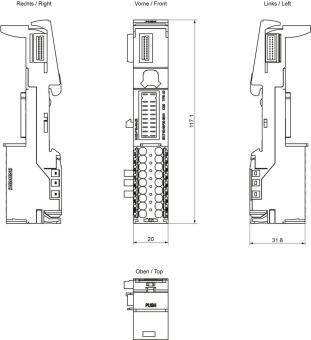 Siemens BaseUnit Typ  6ES7193-6BP00-0BU0 
