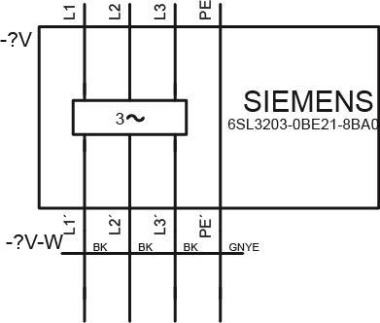 Siemens 6SL32030BE218BA0 SINAMICS 