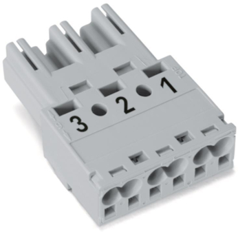 WAGO 770-253 Stecker,3-polig,grau 