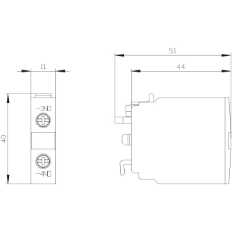 Siemens 3RH19211CA10 Hilfsschalterblock 