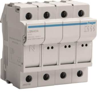 Hager Sicherungselement 3P+N 25A  LSN404 