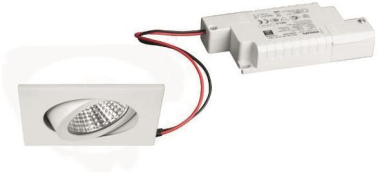 BRUM Einbaustrahler eckig 6W weiß   BB05 