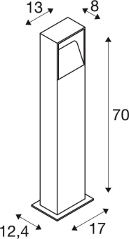 SLV LOGS 70 Stehleuchte eckig     232125 