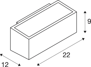 SLV BOX R7S Wandleuchte eckig     232485 