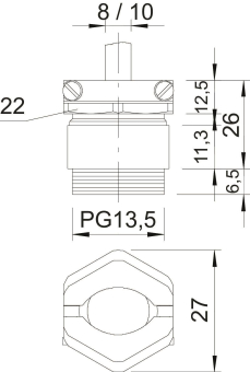 OBO 159 MS PG13.5 Kabelverschraubung 