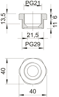 OBO 107 R PG29-21 PA Reduktion PG29-PG21 