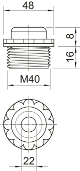 OBO 90 M40 OF Einschraubnippel offene 