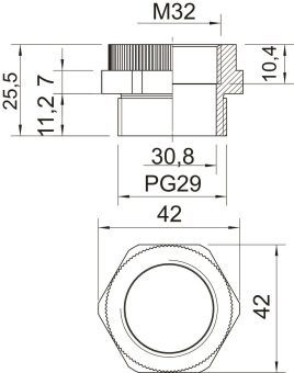 OBO 107 ADA PG29-M32 Adapter PG-M 