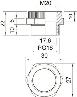 OBO 107 ADA PG16-M20 Adapter PG-M 