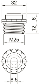OBO 90 M25 GE Einschraubnippel 