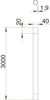 OBO SM40W ALU Aluminiumrohr m.Gewinde 