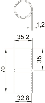 OBO SV32W A4 Edelstahlverbindungsmuffe o 