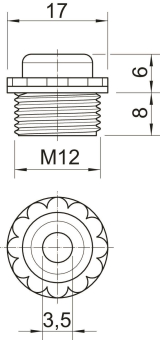 OBO 90 M12 OF Einschraubnippel offene 