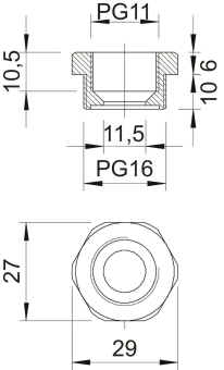 OBO 107 R PG16-11 PA Reduktion PG16-PG11 