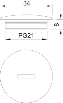 OBO 108 PG21 Verschlussschraube PG21 PS 