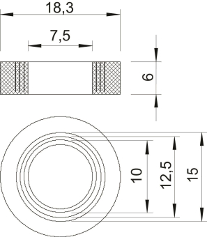 OBO 107 B PG13.5 Einschnittring PG13,5 