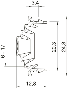 OBO EDVS M20 LGR Einsteckdichtung M20 PE 