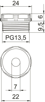 OBO 90 PG13.5 DSMB Einschraubnippel 