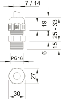 OBO V-TEC L PG16 SGR Kabelverschraubung 
