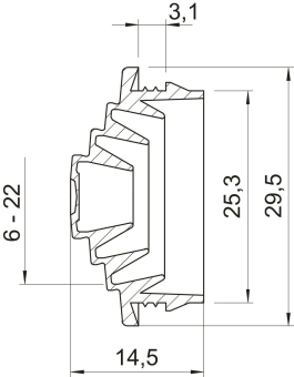 OBO EDS M25 LGR Einsteckdichtung f.3mm 