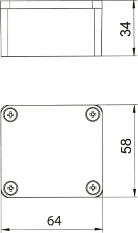 OBO Mx 060503 SGR Alleergehäuse 64x58x34 