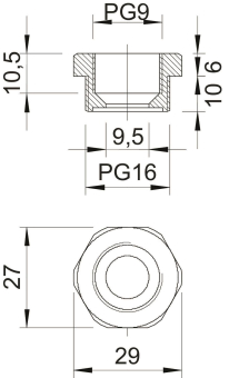 OBO 107 R PG16-9 PA Reduktion PG16-PG9 