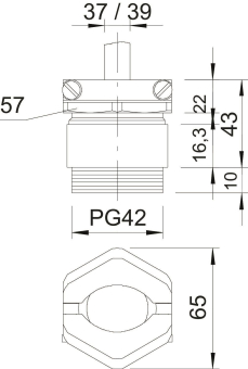 OBO 159 MS PG42 Kabelverschraubung 