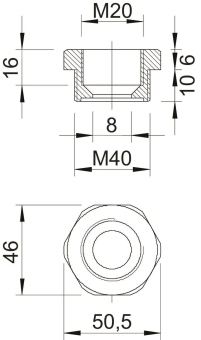 OBO 107 R M40-20 PA Reduktion M40-M20 PA 