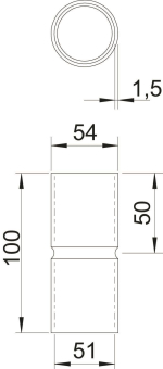 OBO SV50W A4 Edelstahlverbindungsmuffe o 