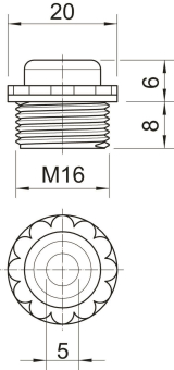 OBO 90 M16 GE Einschraubnippel 