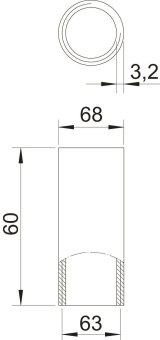 OBO SVM63W DN Stapa Gewindemuffe 